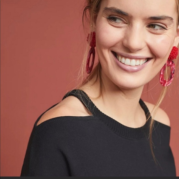 Anthropologie Maeve cold shoulder  sweatshirt - Picture 3 of 7